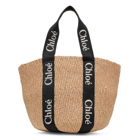 chloe woody large raffia tote|chloe woody handbags.